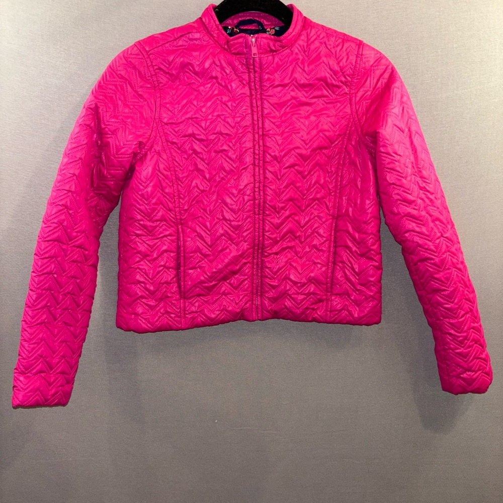 Gymboree girls quilted jacket size XL 14 pink